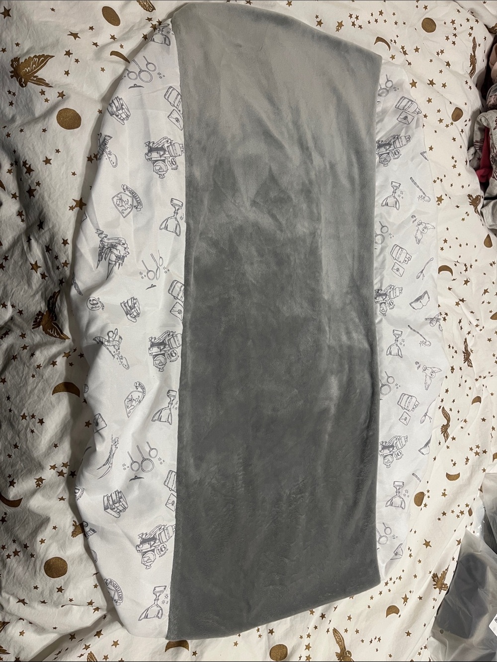 Harry Potter Gray Plush Baby Changing Pad Cover